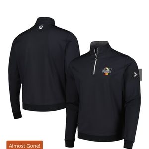 Arnold Palmer Invitational FootJoy Gathered Bottom Half-Zip Jacket - Black